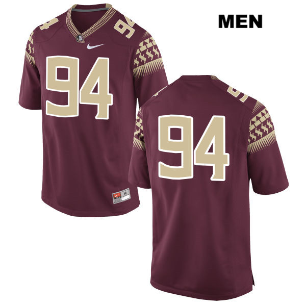 Men's NCAA Nike Florida State Seminoles #94 Walvenski Aime College No Name Red Stitched Authentic Football Jersey XSB3669ER